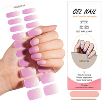 Huizi-gel d'enveloppes à ongles, cosmétique multi-style, Non-toxique, à thème floral, lampe LED, 60 pièces