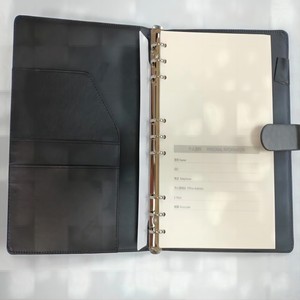 Cuaderno de Cuero B5, 96 Páginas, Hojas Sueltas, Cubierta para Oficina y Negocios, Negro, Marrón, Rojo - Product Image 2