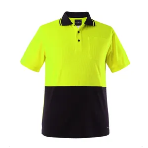 Hi Vis-ropa de trabajo de manga corta para hombre, Camiseta deportiva UPF 50 +, Polo elegante