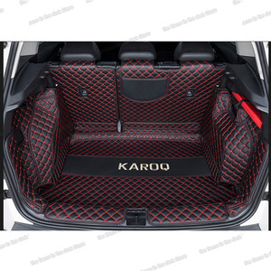 Alfombrilla de cuero para maletero de coche, forro de carga para <span class=keywords><strong>Skoda</strong></span> <span class=keywords><strong>Karoq</strong></span> 2017 2018 2019 2020 2021, alfombra, equipaje de maletero trasero 2022 <span class=keywords><strong>2023</strong></span> 2024 2025, alfombrillas - Product Image 3