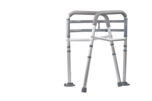 Barre de sécurité pour toilettes en aluminium autoportante, réglable en hauteur et en largeur, avec poignées rembourrées en mousse souple - Product Image 6