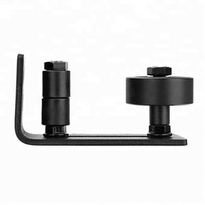 อุปกรณ์ประตูโรงนาเหล็กคาร์บอนเคลือบผงสีดำติดตั้งบนผนัง - Product Image 5