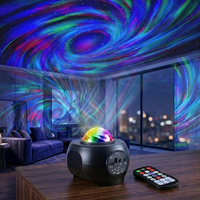 Proyector de Estrellas, Lámpara de Galaxia ABS Mini para Dormitorio, Control Remoto, Temporizador, Luz Nocturna para Niños y Adultos, Luz Aurora con 7 Colores Cambiantes | YSH