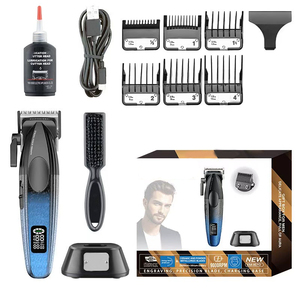Tondeuse à cheveux professionnelle <span class=keywords><strong>Dub</strong></span> moteur magnétique barbier utiliser DLC lame vecteur moteur tondeuse à cheveux tondeuse LCD affichage numérique - Product Image 5