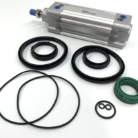 DNC32/40/50/63/80/100/125-S alliage d'aluminium avant arrière couvercle piston joints d'étanchéité accessoires pneumatiques kit de joint de cylindre DNC