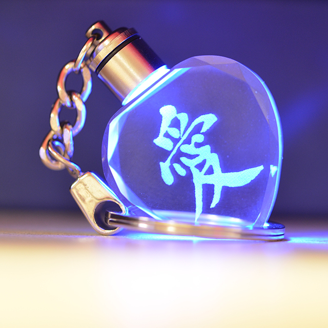 Hot Selling 3D LED Crystal Keychain