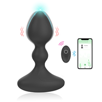 Ylove Stimulateur en silicone liquide, plug anal, plug anal rechargeable par USB, contrôle par application, masseur de prostate, jouet sexuel pour hommes, vente en gros usine