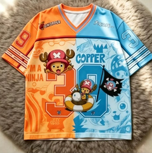Maillot de football sublimé unisexe à col en V Copper Team, séchage rapide, polyester, manches courtes, imprimé personnalisé, vêtements de sport - Product Image 5