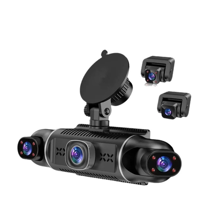 3-Inch HD 1080P IPS Screen Dash Cam 360° 360-degree WiFi Car Mount Video Recorder for In-Car Outdoor Front Rear Left Recording