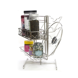 Épices <span class=keywords><strong>rotatif</strong></span> <span class=keywords><strong>Porte</strong></span>-bouteilles Métal Ustensiles de Cuisine Organisateur Titulaire - Product Image 3