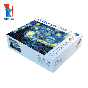 Nhà sản xuất Tùy chỉnh cao đầy sao đêm não trêu ghẹo Câu Đố hộp màu 1000 miếng giấy tái chế các tông ghép hình câu đố - Product Image 6