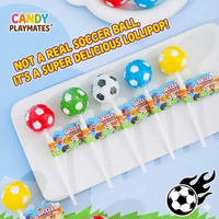 Sucettes en gros en forme de ballon de football, bonbons durs sur le thème du sport, saveurs créatives de fruits pour tir au but, cadeau pour enfants, HALAL en vrac