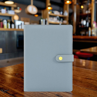 Carnet de notes en cuir A5 personnalisé à 3 anneaux Journal PU Planner pour la promotion