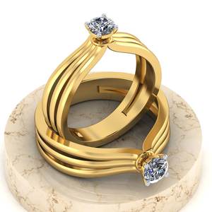 Anillo de Bodas de compromiso de diamante cultivado en laboratorio natural en joyería de lujo de oro con diamantes creados en laboratorio de 10K/14K/18K disponibles - Product Image 1