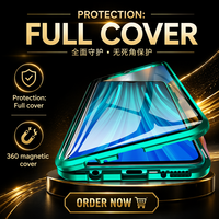 Housse en verre trempé pour téléphone portable Redmi Note 10 Pro, étui magnétique pour Xiaomi Note 8 Pro, 360 degrés