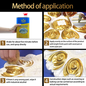 <span class=keywords><strong>Peinture</strong></span> dorée en gros pour revêtement <span class=keywords><strong>de</strong></span> plafonds métalliques, murs et meubles - Product Image 3