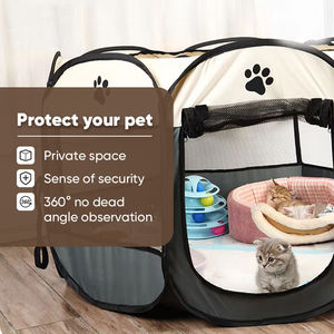 Venta caliente gran espacio portátil mascota perro gato recinto Oxford tela resistente a los arañazos plegable tienda de campaña para mascotas valla - Product Image 3