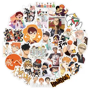 50Pcs नई Haikyuu कार्टून मोबाइल फोनों के लिए Vinyl सजावटी स्टिकर लैपटॉप पुस्तक दीवार Vinyl वॉलीबॉल स्टीकर पैक