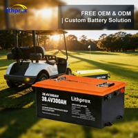 Batterie LiFePO4 38,4V 100Ah avec Bluetooth et fonction chauffante pour voiturette de golf et stockage solaire hors réseau