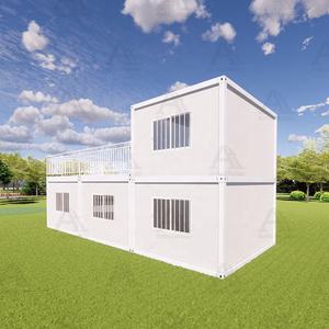 Портативный двухкомнатный недорогой модульный стальной контейнерный дом на заказ для офиса и строительной площадки - Product Image 2