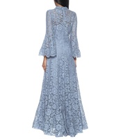 Nouvelle robe de soirée élégante pour femmes, robe longue à manches évasées en dentelle et perles, robe maxi grande taille pour femmes