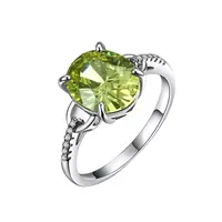 Custom Solitaire Sieraden Classic 925 Zilver Geboortesteen Micro Pave Diamond Engagement Ring Voor Vrouwen