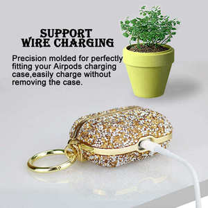 Paillettes argentées rose or pour étui <span class=keywords><strong>Airpods</strong></span> Pro 3 Accessoires d'écouteurs de luxe pour étui <span class=keywords><strong>Airpods</strong></span> Pro Bling pour étui <span class=keywords><strong>Air</strong></span> Pod Paillettes - Product Image 3