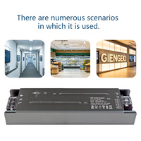 Controlador LED de Aluminio HUARON HRGL para Interiores, Conmutación AC-DC, Salida de 24V, Voltaje Constante, Delgado, Eficiencia del 90-99%, 100W-600W, CE, ROHS, FCC