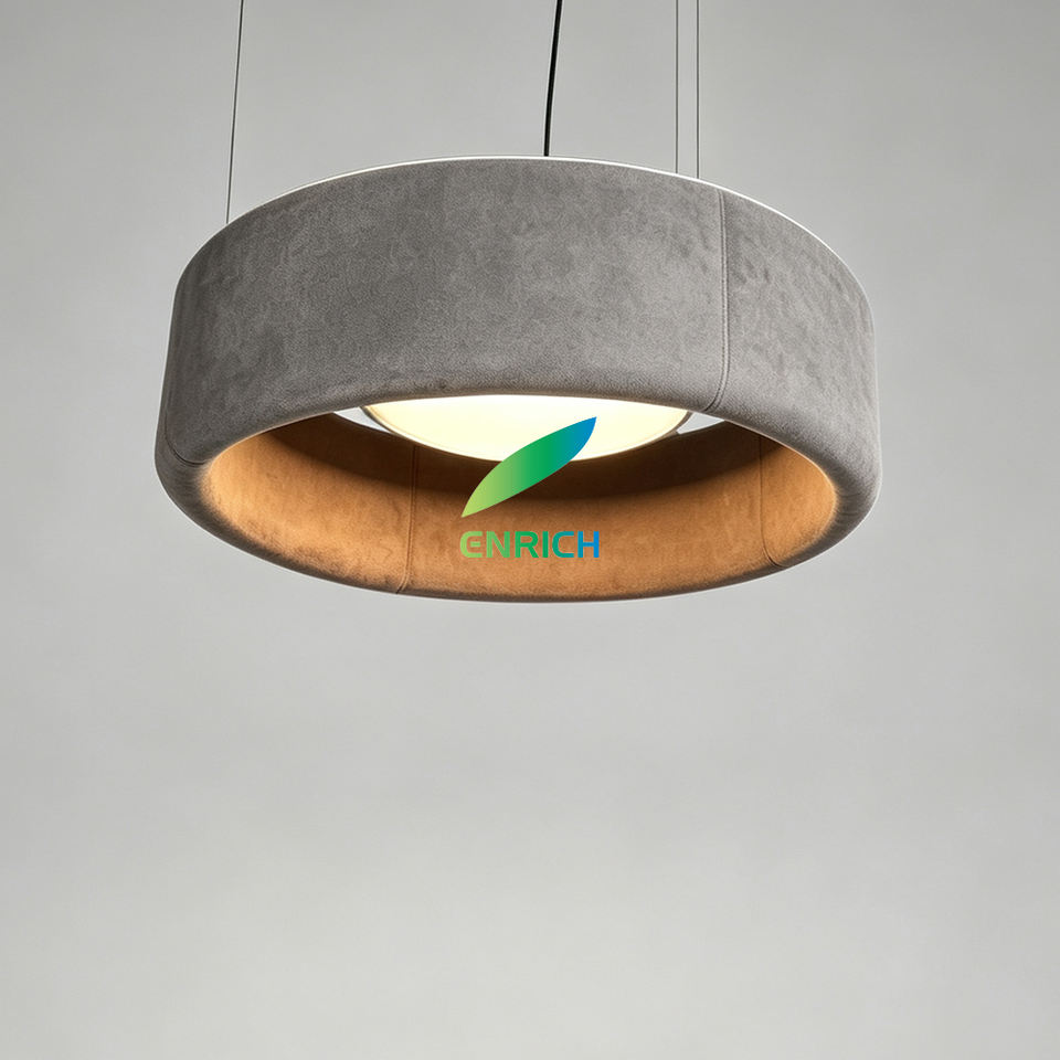 Pendant Light Aluminum LED Linear Light Ring Circle Acoustic Noise ...