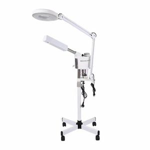 Appareil de soin du visage 2 en 1 chaud et froid à l'ozone, humidificateur cutané professionnel avec lampe grossissante 5X pour salon de beauté - Product Image 1
