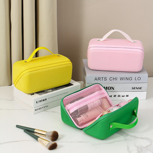 EVA Cosmetic Bag Large Capacity Portable <b>Makeup</b> Storage <b>Case</b> For Travel Women Pink Green Yellow Sunflower Color Options - Product Image 1