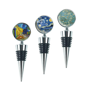 New Van Gogh <b>wine</b> stopper with floral and starry sky design, detachable for <b>wine</b> bottles and condiments, a great cross-border - Product Image 1