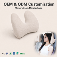 Coussin cervical orthopédique personnalisé en mousse à mémoire de forme pour voiture, oreiller portable en forme de U pour la maison, le bureau et les sièges de voiture