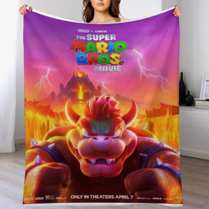 Manta de Viaje de Diseño Personalizado con Diseño de Super <span class=keywords><strong>Mario</strong></span> Bros, Suave y Cálida, Mantas para el Almuerzo, Venta al por Mayor - Product Image 4