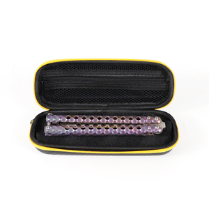Étui de rangement pour couteaux en fibre de carbone PU imperméable personnalisé pour couteaux pliants de chef, pochette pour couteau à fermeture éclair - Product Image 3