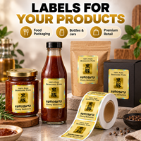 Étiquettes personnalisées en feuille d'or, autocollantes en rouleau en PET métallisé pour bocaux alimentaires, emballage de produits et image de marque