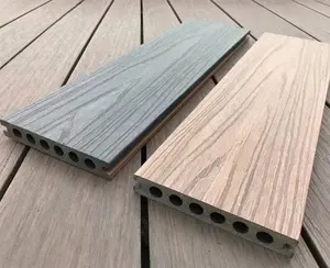 Thiết Kế Mới Co-đùn Composite Decking UV-Resistant Capped Wpc Decking Rỗng Co-đùn Wpc Decking