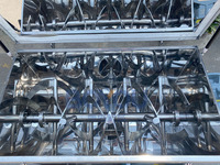 Mélangeur de poudres industriel en acier inoxydable avec agitateur et moteur pour farine et lessive en poudre