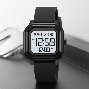 SKMEI usine 2558 vente en gros électronique multifonctionnel étanche Reloj Para Hombre numérique sport hommes double temps montre en Silicone - Product Image 5