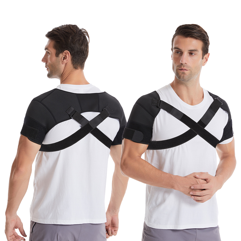 Elastic respirável esportes ombro protetor ombro cinta almofadas para homens