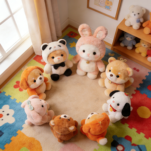 ของเล่นตุ๊กตากระต่ายรูปลูกสุนัขคุณภาพสูง น่ารัก ขายตรงจากโรงงาน ขายส่งยอดนิยม สำหรับโอกาสวันเกิด บรรจุใยฝ้าย PP - Product Image 1