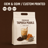 Sacs d'emballage pour Bubble Tea, personnalisés, imprimés, de qualité alimentaire, refermables, pour perles de tapioca, pour les boutiques de thé au lait, vente en gros