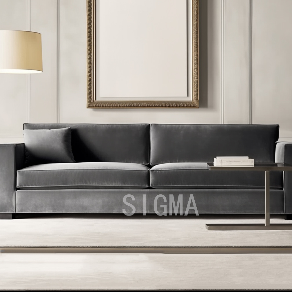Wholesale New style classic Couch home furniture indoor living room sofa wood frame two seat sofa with cushion