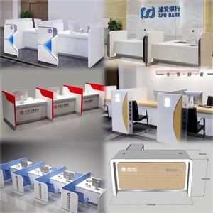 Spandt Office Desk 251212 Painted Carpoly <b>Reception</b> <b>Counter</b> For Bank Service And Consultation - Product Image 3