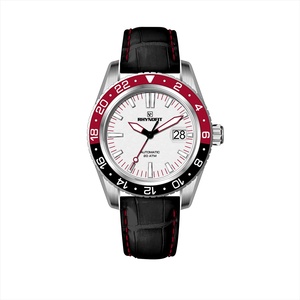 Reloj Automático con Movimiento Japonés 8215, Correa de Cuero Italiano Genuino, Resistente al Agua, Esfera Azul Plateada Luminosa, con Fecha - Product Image 1