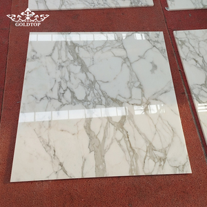 Goldtop Stone Hot Selling Calacatta <b>White</b> Marble Tiles 24x24 Inch with Customized Size for Interior Wall and Floor Decoration - Product Image 3