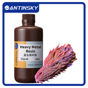 Résine photopolymère métallique Antinsky Heavy Metal, couleur métallique, pour imprimante 3D DLP LCD 405nm 1kg, livraison gratuite aux États-Unis. - Product Image 2