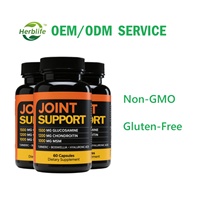 Cápsulas de Glucosamina y Condroitina OEM ODM, Suplemento para el Soporte de las Articulaciones, Sin Gluten, Fórmula Todo en Uno