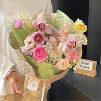 Nouveau papier d'emballage pour fleurs en papier couché PE imperméable pour les fleuristes et les fournitures artistiques