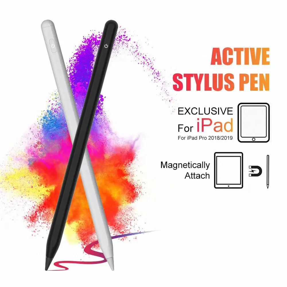Latest Tilt Function P6 6th gen customized logo aluminum body Rechargeable palm rejection stylus pen for Apple ipad pro pencil 2